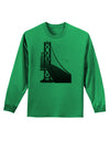 San Francisco Bay Bridge Adult Long Sleeve Shirt-Long Sleeve Shirt-TooLoud-Kelly-Green-Small-Davson Sales