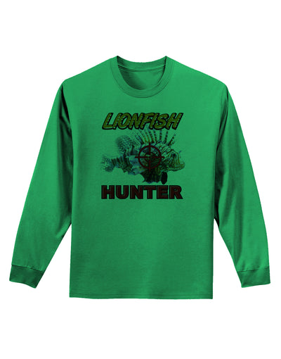 Lionfish Hunter Adult Long Sleeve Shirt-Long Sleeve Shirt-TooLoud-Kelly-Green-Small-Davson Sales