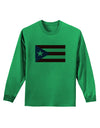 Puerto Rico Flag Adult Long Sleeve Shirt-Long Sleeve Shirt-TooLoud-Kelly-Green-Small-Davson Sales