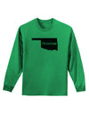 Oklahoma - United States Shape Adult Long Sleeve Shirt by TooLoud-Long Sleeve Shirt-TooLoud-Kelly-Green-Small-Davson Sales