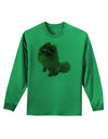 Pomeranian Sitting All Cute-Like Adult Long Sleeve Shirt-Long Sleeve Shirt-TooLoud-Kelly-Green-Small-Davson Sales