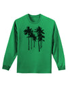 Palm Rows Silhouette Adult Long Sleeve Shirt-Long Sleeve Shirt-TooLoud-Kelly-Green-Small-Davson Sales