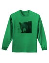 Staring Black Bear Adult Long Sleeve Shirt-Long Sleeve Shirt-TooLoud-Kelly-Green-Small-Davson Sales