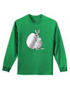 Easter Bunny and Egg Metallic - Silver Adult Long Sleeve Shirt by TooLoud-Long Sleeve Shirt-TooLoud-Kelly-Green-Small-Davson Sales