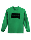 South Dakota - United States Shape Adult Long Sleeve Shirt by TooLoud-Long Sleeve Shirt-TooLoud-Kelly-Green-Small-Davson Sales