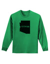 Arizona - United States Shape Adult Long Sleeve Shirt by TooLoud-Long Sleeve Shirt-TooLoud-Kelly-Green-Small-Davson Sales