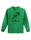 Sagittarius Symbol Adult Long Sleeve Shirt-Long Sleeve Shirt-TooLoud-Kelly-Green-Small-Davson Sales