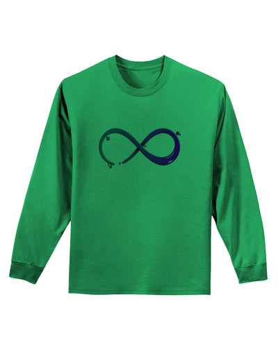 Painted Infinity Adult Long Sleeve Shirt-Long Sleeve Shirt-TooLoud-Kelly-Green-Small-Davson Sales