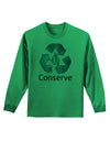 Water Conservation Text Adult Long Sleeve Shirt by TooLoud-Long Sleeve Shirt-TooLoud-Kelly-Green-Small-Davson Sales