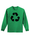 Recycle Black and White Adult Long Sleeve Shirt by TooLoud-Long Sleeve Shirt-TooLoud-Kelly-Green-Small-Davson Sales