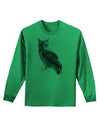 Lucky Cat Owl Adult Long Sleeve Shirt-Long Sleeve Shirt-TooLoud-Kelly-Green-Small-Davson Sales