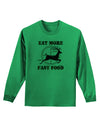 Eat More Fast Food - Deer Adult Long Sleeve Shirt-Long Sleeve Shirt-TooLoud-Kelly-Green-Small-Davson Sales