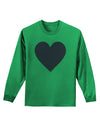 Big Pink Heart Valentine's Day Adult Long Sleeve Shirt-Long Sleeve Shirt-TooLoud-Kelly-Green-Small-Davson Sales