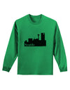 Seattle Skyline with Space Needle Adult Long Sleeve Shirt by TooLoud-Long Sleeve Shirt-TooLoud-Kelly-Green-Small-Davson Sales