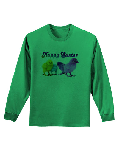 Happy Easter Peepers Adult Long Sleeve Shirt-Long Sleeve Shirt-TooLoud-Kelly-Green-Small-Davson Sales