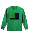 Color Bars Test Signal Adult Long Sleeve Shirt-Long Sleeve Shirt-TooLoud-Kelly-Green-Small-Davson Sales