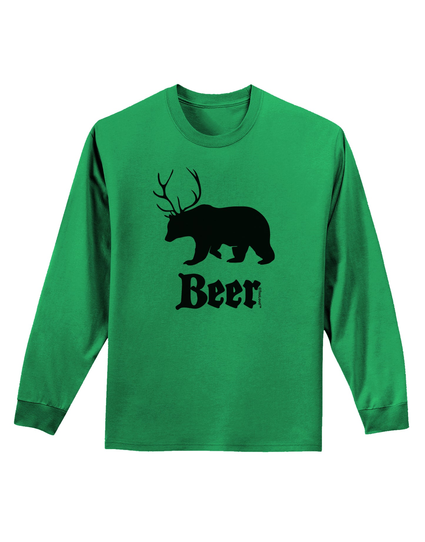 Beer Animal Adult Long Sleeve Shirt-Long Sleeve Shirt-TooLoud-Kelly-Green-Small-Davson Sales