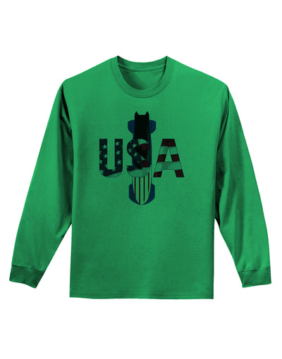 USA Bobsled Adult Long Sleeve Shirt by TooLoud-TooLoud-Kelly-Green-Small-Davson Sales