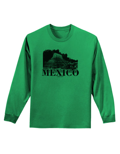 Mexico - Temple No 2 Adult Long Sleeve Shirt-Long Sleeve Shirt-TooLoud-Kelly-Green-Small-Davson Sales