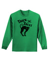 Trick or Treat Cute Black Cat Halloween Adult Long Sleeve Shirt-Long Sleeve Shirt-TooLoud-Kelly-Green-Small-Davson Sales