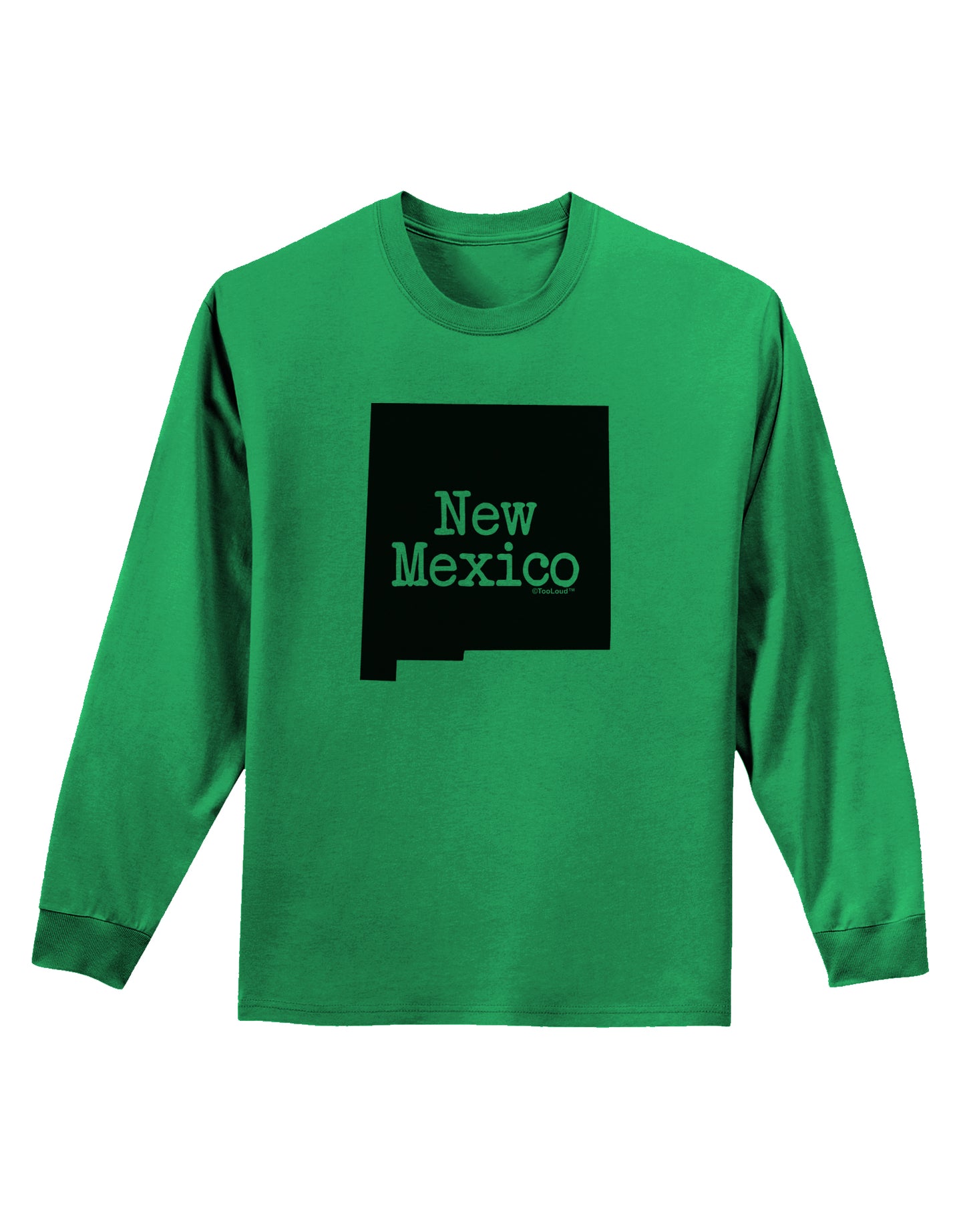 New Mexico - United States Shape Adult Long Sleeve Shirt by TooLoud-Long Sleeve Shirt-TooLoud-Kelly-Green-Small-Davson Sales