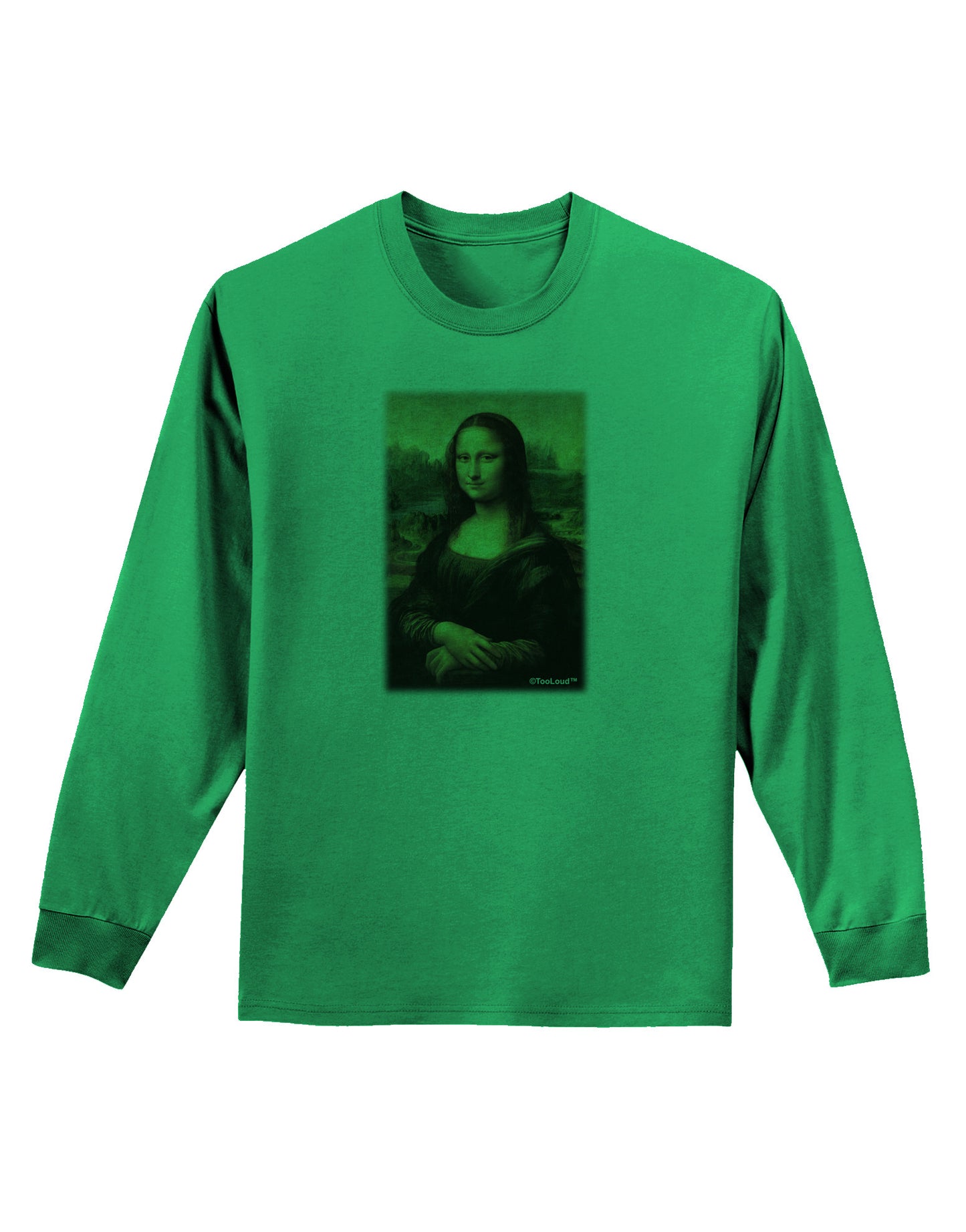 Mona Painting Adult Long Sleeve Shirt-Long Sleeve Shirt-TooLoud-Kelly-Green-Small-Davson Sales