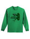 He's My Lucky Charm - Left Adult Long Sleeve Shirt-Long Sleeve Shirt-TooLoud-Kelly-Green-Small-Davson Sales