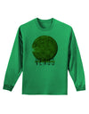 Planet Venus Text Adult Long Sleeve Shirt-Long Sleeve Shirt-TooLoud-Kelly-Green-Small-Davson Sales