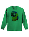 Brightly Colored Parrot Watercolor Adult Long Sleeve Shirt-Long Sleeve Shirt-TooLoud-Kelly-Green-Small-Davson Sales