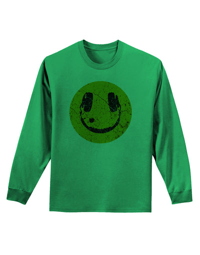 EDM Smiley Face Adult Long Sleeve Shirt by TooLoud-TooLoud-Kelly-Green-Small-Davson Sales