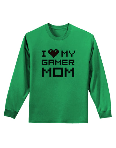 I Heart My Gamer Mom Adult Long Sleeve Shirt by TooLoud-Long Sleeve Shirt-TooLoud-Kelly-Green-Small-Davson Sales