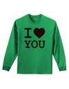 I Heart You Adult Long Sleeve Shirt-Long Sleeve Shirt-TooLoud-Kelly-Green-Small-Davson Sales