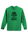 Steak Is My Spirit Animal Adult Long Sleeve Shirt-Long Sleeve Shirt-TooLoud-Kelly-Green-Small-Davson Sales