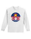 Grunge Colorado Rocky Mountain Bighorn Sheep Flag Adult Long Sleeve Shirt-Long Sleeve Shirt-TooLoud-White-Small-Davson Sales