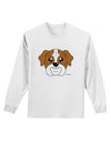 Cute Bulldog - Red Adult Long Sleeve Shirt by TooLoud-Long Sleeve Shirt-TooLoud-White-Small-Davson Sales