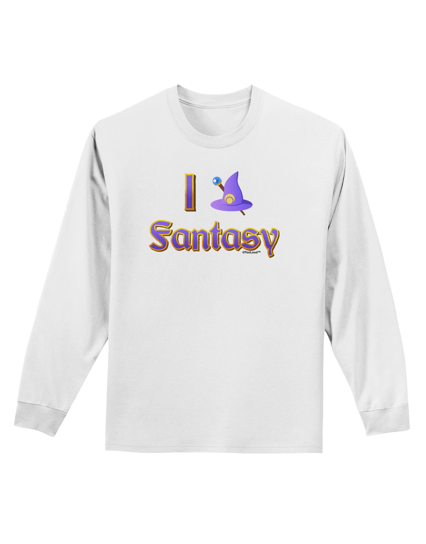 I Love Fantasy Adult Long Sleeve Shirt-Long Sleeve Shirt-TooLoud-White-Small-Davson Sales