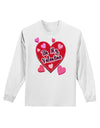 Be My Valentine Romantic Hearts Adult Long Sleeve Shirt-Long Sleeve Shirt-TooLoud-White-Small-Davson Sales