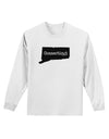 Connecticut - United States Shape Adult Long Sleeve Shirt by TooLoud-Long Sleeve Shirt-TooLoud-White-Small-Davson Sales