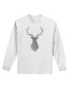 Majestic Stag Distressed Adult Long Sleeve Shirt-Long Sleeve Shirt-TooLoud-White-Small-Davson Sales