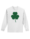 Traditional Irish Shamrock Adult Long Sleeve Shirt-Long Sleeve Shirt-TooLoud-White-Small-Davson Sales