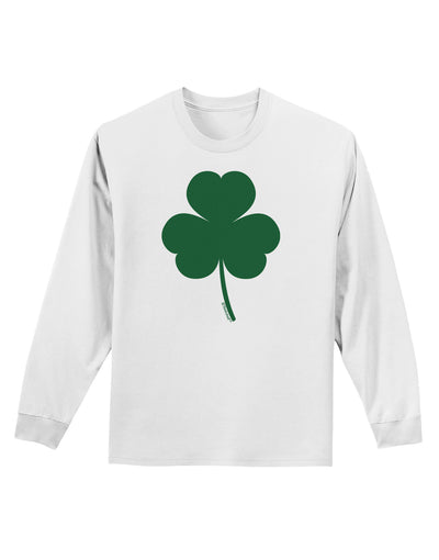 Traditional Irish Shamrock Adult Long Sleeve Shirt-Long Sleeve Shirt-TooLoud-White-Small-Davson Sales