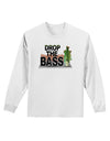 Drop The Bass Fish Adult Long Sleeve Shirt-Long Sleeve Shirt-TooLoud-White-Small-Davson Sales