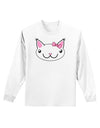 Kyu-T Head - Day Kawaia the Cute Girl Critter Adult Long Sleeve Shirt-Long Sleeve Shirt-TooLoud-White-Small-Davson Sales