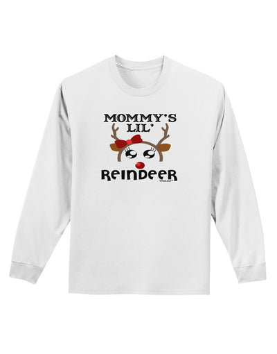 Mommy's Lil Reindeer Girl Adult Long Sleeve Shirt-Long Sleeve Shirt-TooLoud-White-Small-Davson Sales