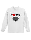 I Heart My - Cute Black Labrador Retriever Dog Adult Long Sleeve Shirt by TooLoud-Long Sleeve Shirt-TooLoud-White-Small-Davson Sales