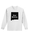 New Mexico - United States Shape Adult Long Sleeve Shirt by TooLoud-Long Sleeve Shirt-TooLoud-White-Small-Davson Sales