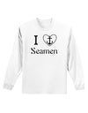 I Love Heart Anchor Seamen Adult Long Sleeve Shirt-Long Sleeve Shirt-TooLoud-White-Small-Davson Sales