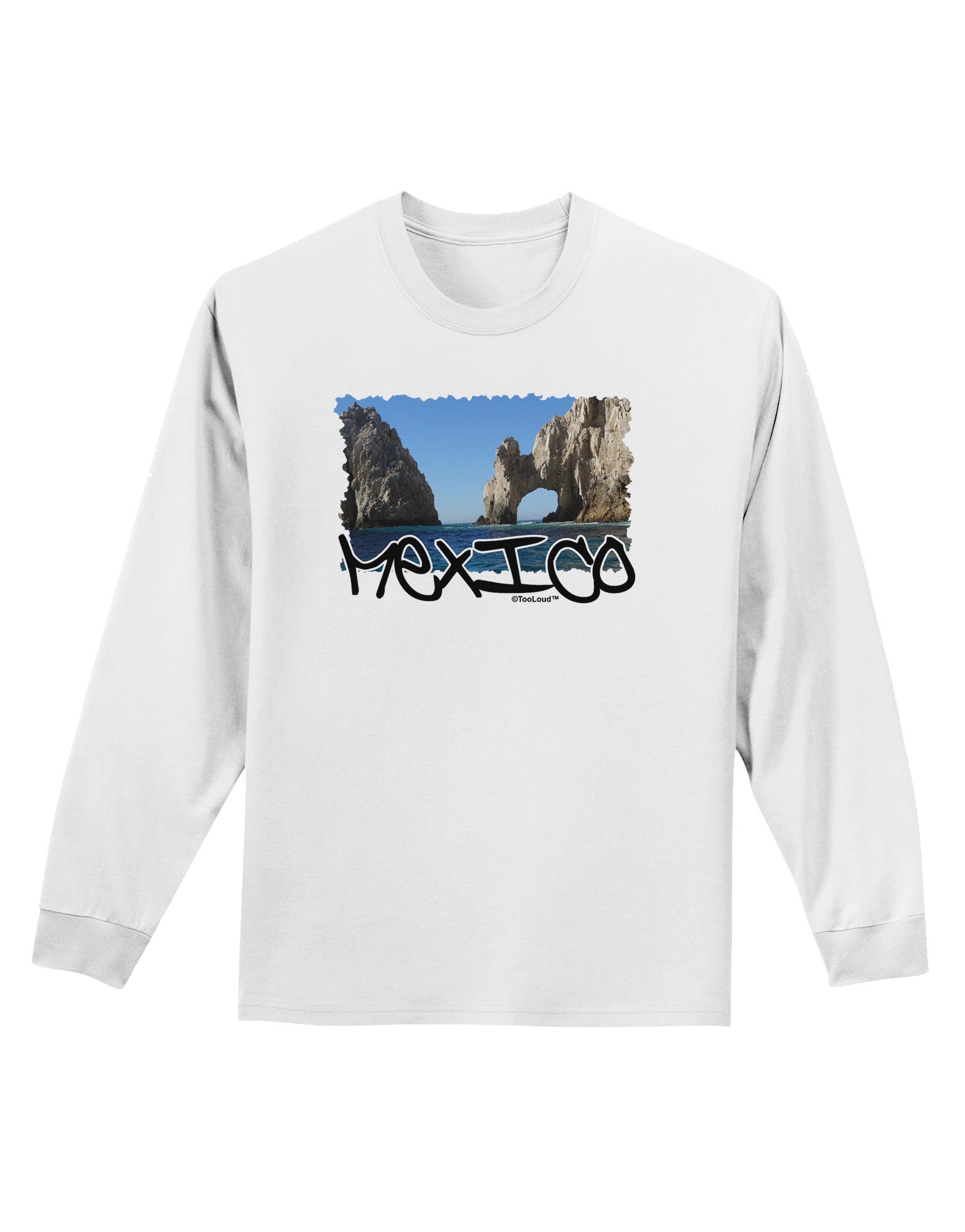 Mexico - Islands Cut-out Adult Long Sleeve Shirt-Long Sleeve Shirt-TooLoud-White-Small-Davson Sales