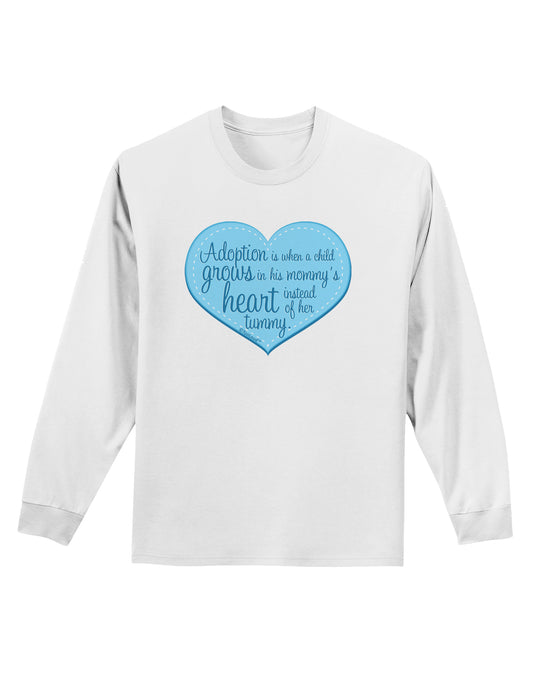 Adoption is When - Mom and Son Quote Adult Long Sleeve Shirt by TooLoud-Long Sleeve Shirt-TooLoud-White-Small-Davson Sales