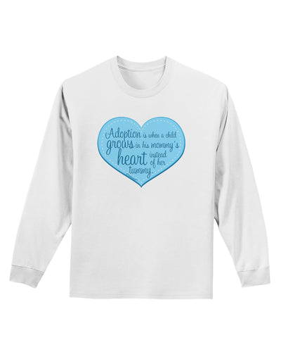 Adoption is When - Mom and Son Quote Adult Long Sleeve Shirt by TooLoud-Long Sleeve Shirt-TooLoud-White-Small-Davson Sales